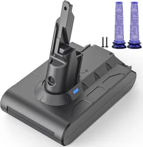 Morpilot 6500 mAh Batería de Aspiradora Dyson V7 SV11 Motorhead Animal Mattress Fluffy Trigger para Coche y Barco con 2 Filtros 